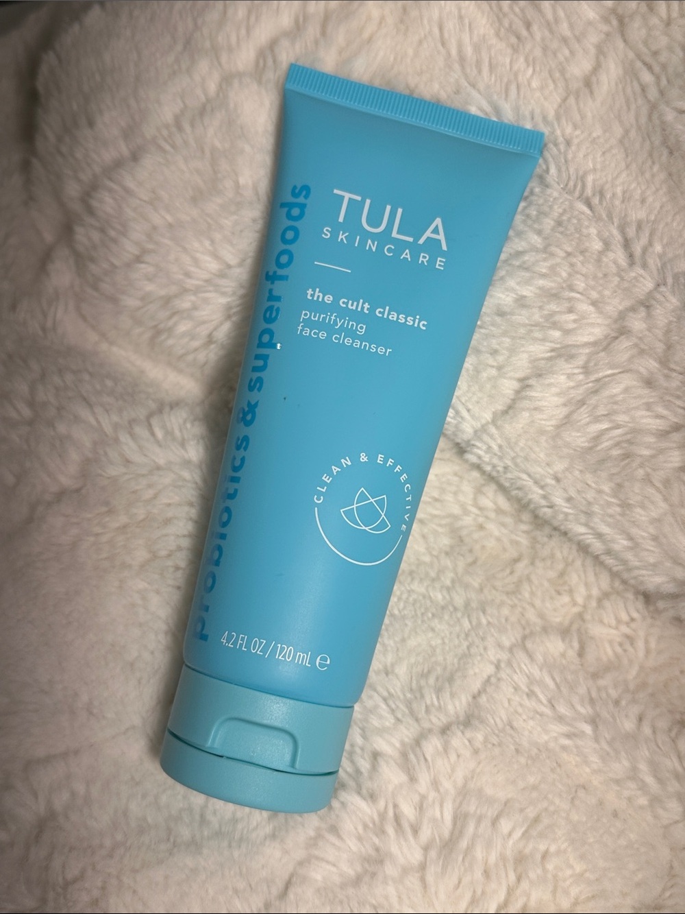 Tula Skincare Light Blue Purifying Face Cleanser Tube